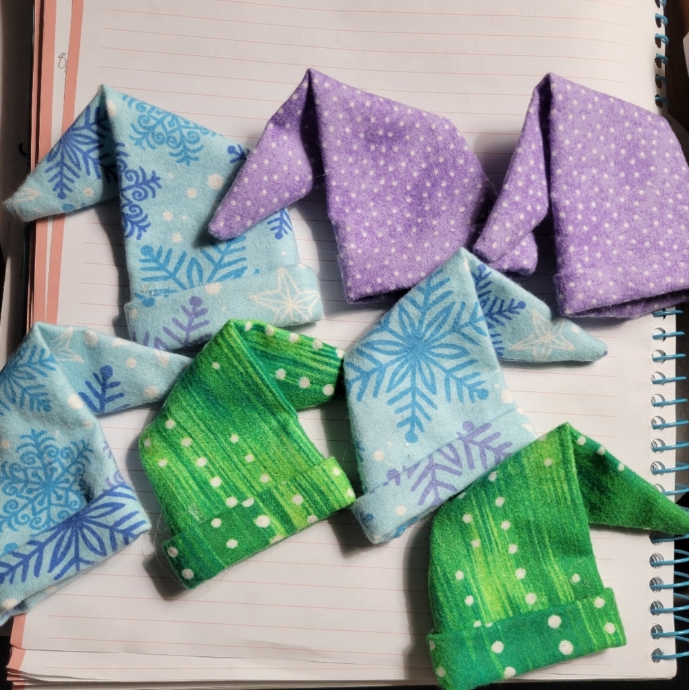 7 flannel Gnome hats